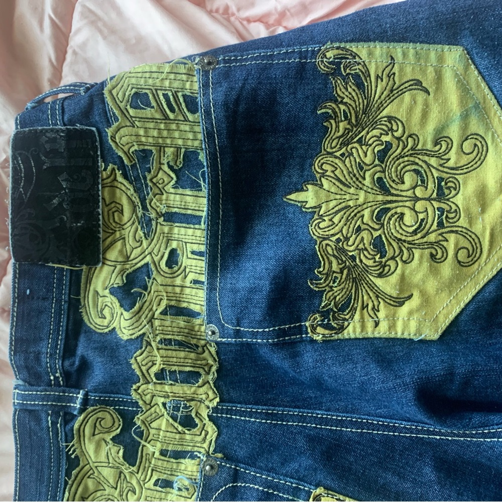 Dark wash jean shorts